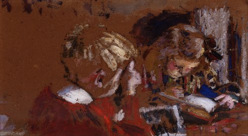 Enfants lisant, Jacques et Annette Roussel, 1906, Édouard Vuillard