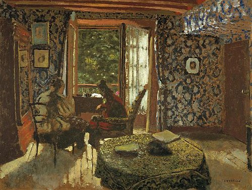 Intérieur. Madame Vuillard et la grand-mère Roussel à l'Étang-la-Ville, 1902, Édouard Vuillard