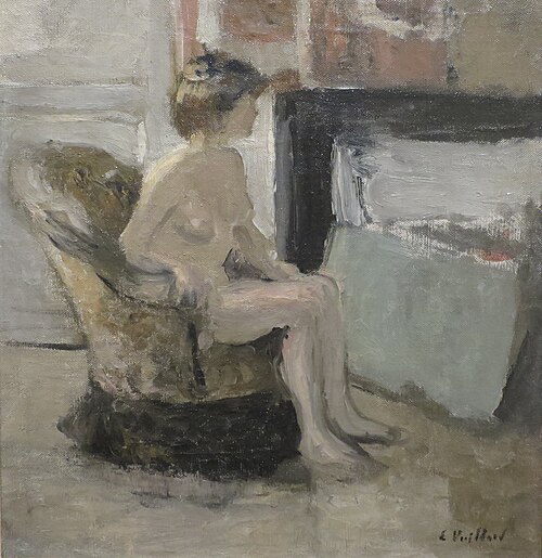 Nude Seated before a Fireplace, 1899, Édouard Vuillard