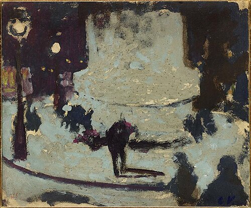 La Place Clichy, socle de la statue, , Édouard Vuillard