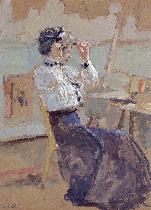Young Woman Trying on a Hat, 1900, Édouard Vuillard