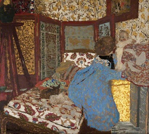Woman in Blue with a Child, 1899, Édouard Vuillard