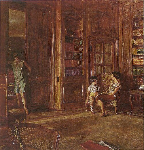 Dans la bibliothèque, 1927, Édouard Vuillard
