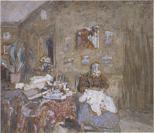 Madame Vuillard cousant, 1902, Édouard Vuillard