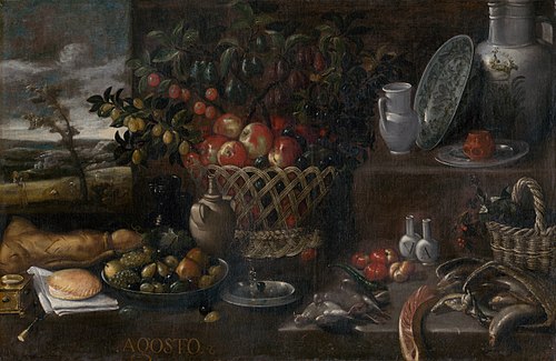Alegória mesiaca august, 1630, Francisco Barrera