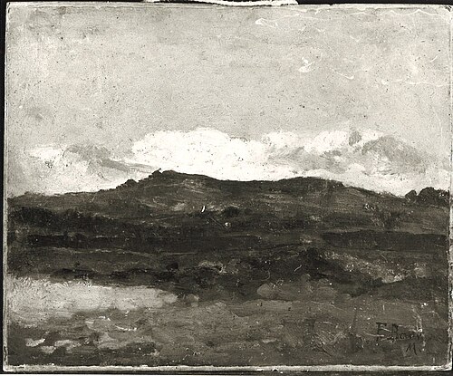 Landschaft mit See und Berg, 1900, Fritz Baer