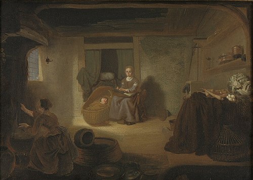 Young Woman in a Kitchen, , Isaac de Jouderville