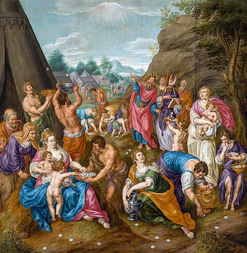 Israelites gathering Manna., 1620, Hendrick de Clerck