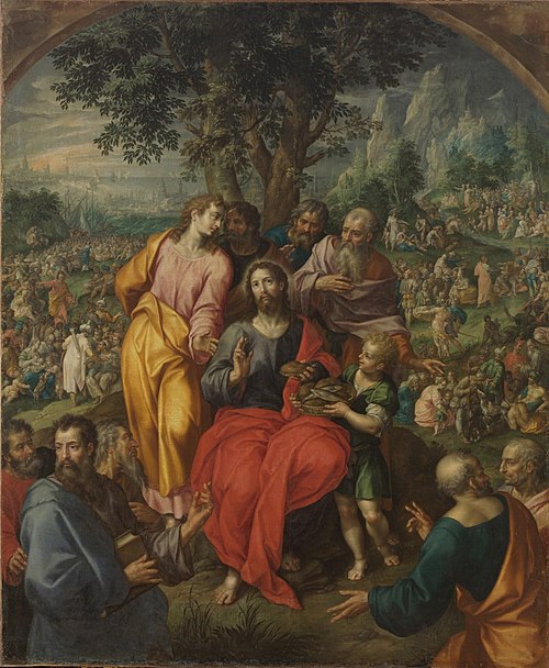 Feeding Of Five Thousand, 1590, Hendrick de Clerck