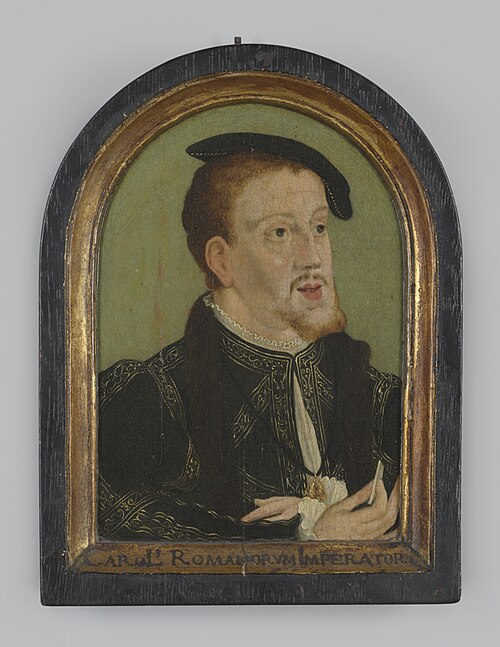 Portret "Keizer Karel V" op hout, kopie naar Jan Cornelisz Vermeyen, circa 1532, 1532, Jan Cornelisz Vermeyen