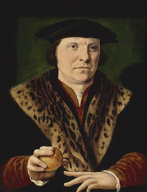 Portrait of a Man holding a Peach, , Jan Cornelisz Vermeyen
