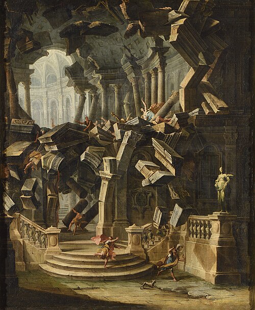 Sansone abbatte il tempio, 1750, Antonio Joli