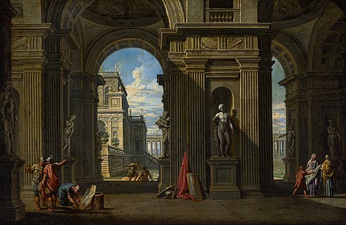 Cour d'un ancien palais, 1777, Antonio Joli