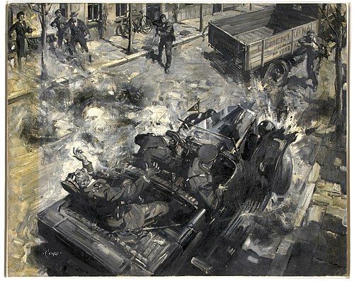 The assassination of Reinhard Heydrich, 1942, Terence Cuneo