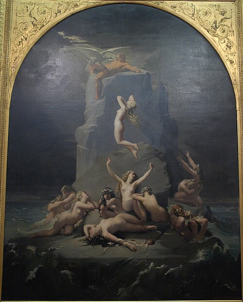 Désolation des Océanides au pied du roc où Prométhée est enchaîné, 1850, Henri Lehmann