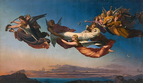 Sainte Catherine d'Alexandrie portée au tombeau, 1839, Henri Lehmann