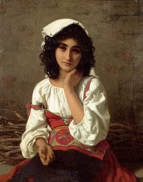 Roman girl in white blouse, 1863, Henri Lehmann