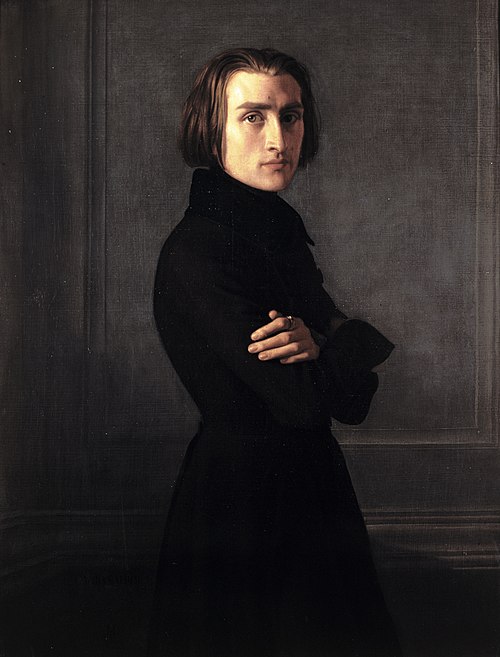 Portrait de Franz Liszt, 1839, Henri Lehmann