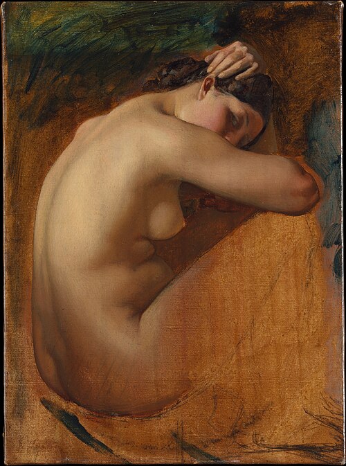 Study of a Female Nude, 1840, Henri Lehmann