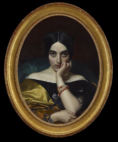 Portrait of Clmentine (Mrs. Alphonse) Karr, 1845, Henri Lehmann