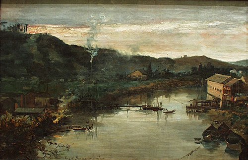 Tíber y Monte Mario desde Rippeta, 1881, Rafael Hidalgo de Caviedes