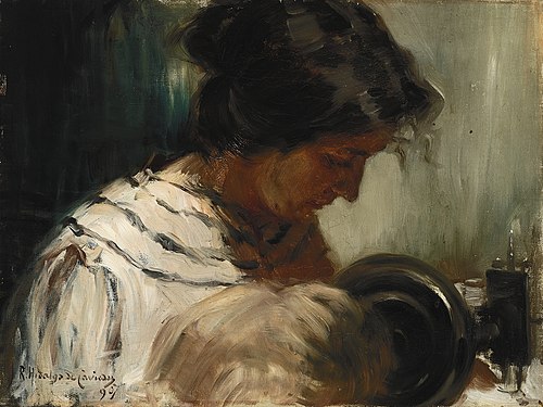 Costurera, 1907, Rafael Hidalgo de Caviedes