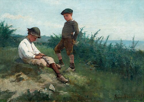 Boys by the Shore, 1881, Amélie Helga Lundahl