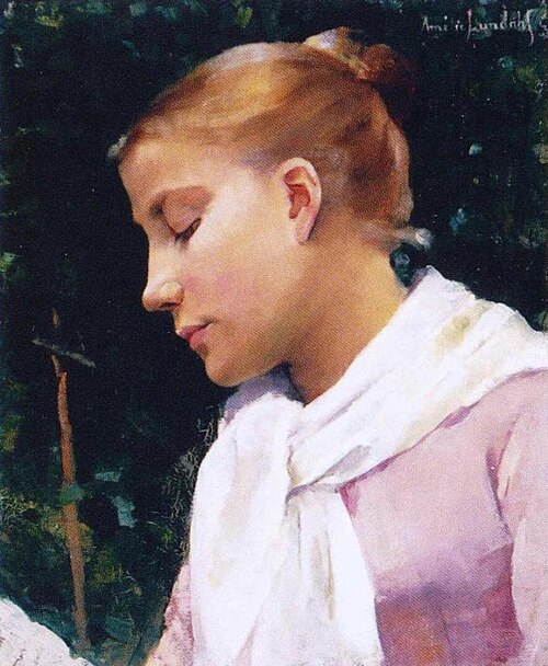 Reading girl, 1881, Amélie Helga Lundahl