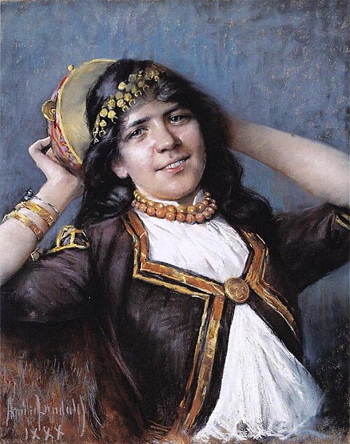 Tamburiinitanssijatar, 1888, Amélie Helga Lundahl