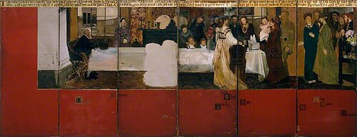 The Epps Family (folding screen), 1870, Lawrence Alma-Tadema