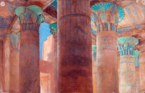 Study of Columns at Philae, , Lawrence Alma-Tadema