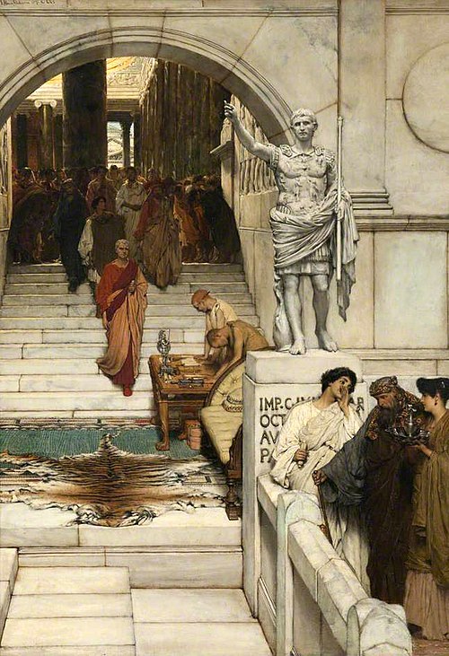 An Audience at Agrippa's, 1876, Lawrence Alma-Tadema