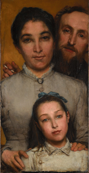 Dalou, sa femme et sa fille, 1876, Lawrence Alma-Tadema