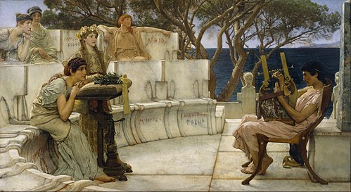 Sappho and Alcaeus, 1881, Lawrence Alma-Tadema