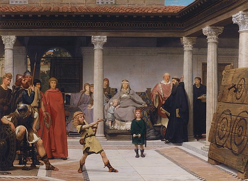 Education of the children of Clovis, 1861, Lawrence Alma-Tadema