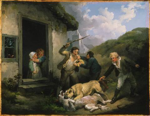 Dogs Fighting, , George Morland