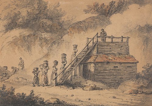 A Hop Kiln, 1795, George Morland