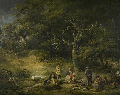 Gypsies in a Landscape, 1790, George Morland