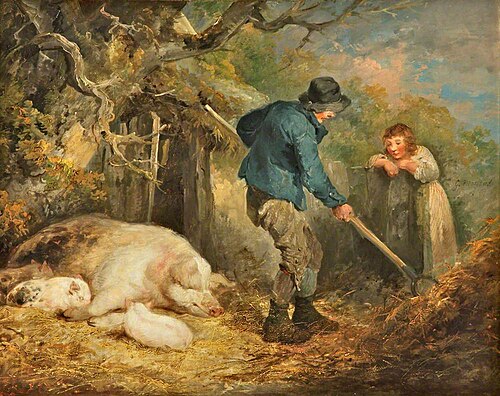The Piggery, 1790, George Morland