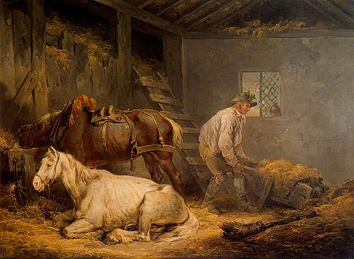 Horses in a Stable, 1791, George Morland
