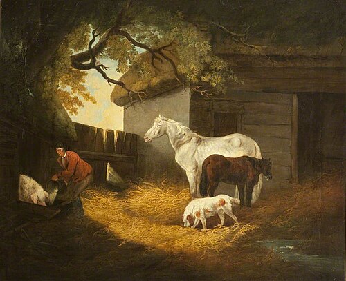 Feeding Time in the Farmyard, 1793, George Morland