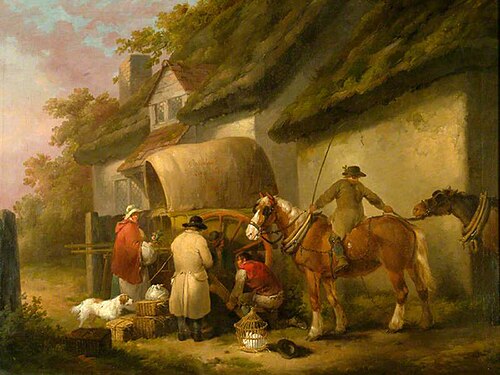 The Carrier Preparing to Set Out, 1793, George Morland
