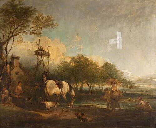 An English Homestead, , George Morland