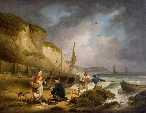 Selling Fish, 1799, George Morland