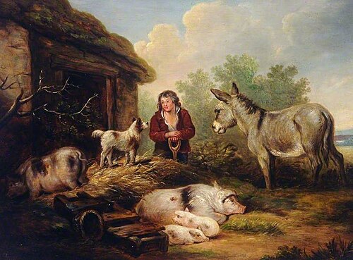 Farmyard Scene, , George Morland