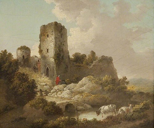 Landscape with Ruined Castle, , George Morland