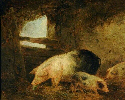 Pigs in a Sty, , George Morland
