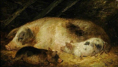 Pigs, , George Morland