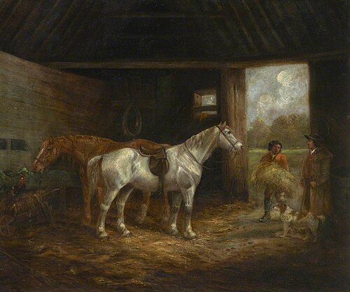 Stable Interior (recto), , George Morland