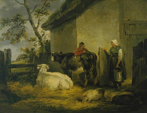 Cowherd and Milkmaid, 1792, George Morland